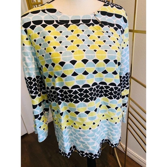 WOMEN Loose Shirt  Medium Size Linen Summer beach Casual  M - Picture 1 of 9